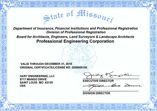 Professional Engineering License